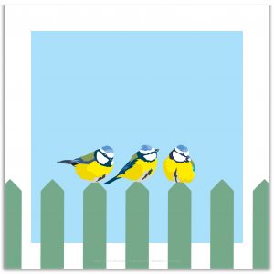 art print: "Blåmesar" 50x50cm