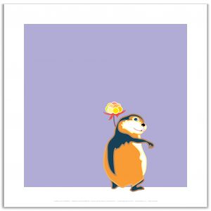 art print: "Lemming with Cloudberry"