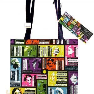 designer tote bag: "Women Authors Awarded w the Nobel Prize in Literature 1901-2015"