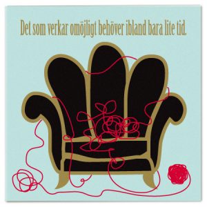 card w envelope:  "What seems impossible... " (text in Swedish)