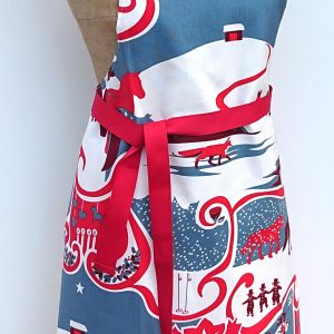 Svenskt handtryck: förkläde "Julvisor"