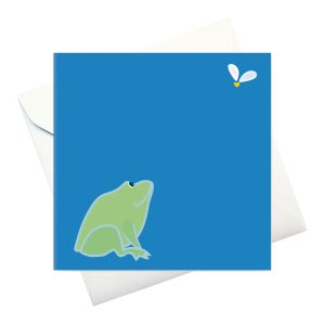 card w envelope: "Frog & Fly"