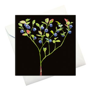 kort m kuvert: "Blåbär"