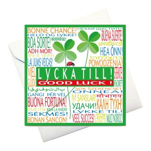 card w envelope: "Good Luck!"