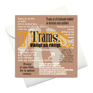 kort m kuvert: "Trams"