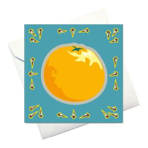 card w envelope: "Orange with Cloves"