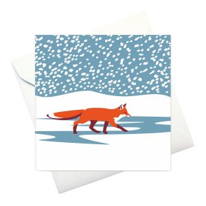 card w envelope: "The Fox Trot Across The Ice"