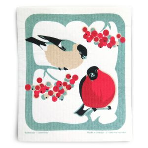 Swedish dishcloth: "Bullfinches"