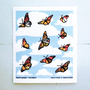 Swedish dishcloth: "Monarch Butterflies"