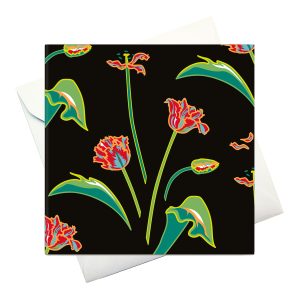 card w envelope: "Parrot Tulips"