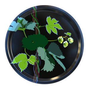 tray: "Hop plant" Ø 31cm