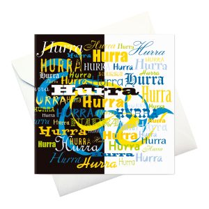 card w envelope: "Hooray"