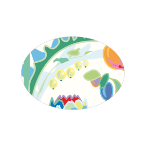 Bricka "Ätbart" liten oval IV, 31x22cm