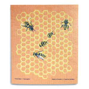 Swedish dishcloth: Honey Bees
