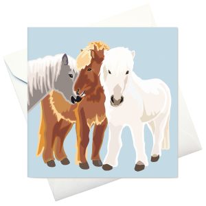 card w envelope: "Icelandic Horses"