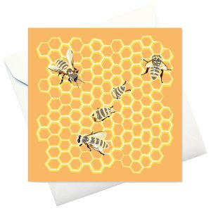 kort m kuvert: Honungs-bin